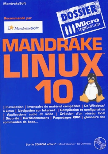 Linux mandrake 10 - Mandrake Soft -  Dossier Micro Application - Livre