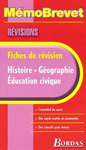 Memo brevet revision hist. Géographie (ancienne edition) - Martine Lassus-Pucheu -  MémoBrevet - Livre