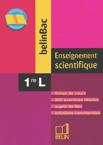 Belinbac : Enseignement scientifique première bac l - Davi Pasco -  BelinBac - Livre