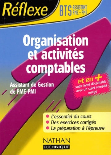 Organisation et activités comptables BTS pme pmi - Eric Taccone -  Réflexe - Livre