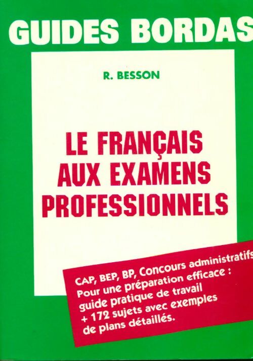 Besson/franc. Exam. Prof. - Besson -  Guides bordas - Livre