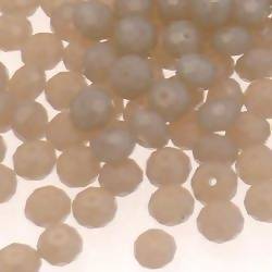 Perles en verre boules aplaties à facettes Ø5mm couleur gris (x 5)