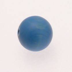 Perles en Bois rondes Ø20mm couleur bleu (x 1)