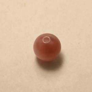 Perles en cristal AAA ronde oeil de chat 10mm couleur rose (x 1)