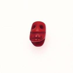 Perle résine forme masque de sorcier 15mm couleur rouge (x 1)