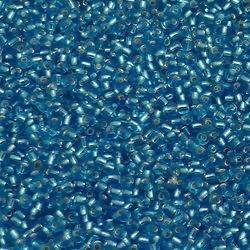 Perles de Rocaille 2mm couleur bleu turquoise argent (x 20g)