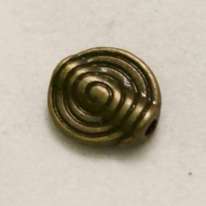 Séparateur rond aplati avec spirale Ø10mm couleur vieil or (x 1)