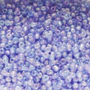 Perles de Rocaille 2mm bleu marine transparent effet huile (x 20g)