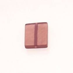 Perle en résine carré 18x18mm couleur marron brun brillant (x 1)