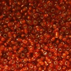 Perles de Rocaille 2mm couleur rouge foncé transparent trou argenté (x 20g)