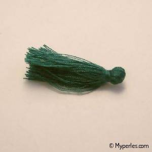 Pampille Coton 30x5mm couleur vert mer (x 1)