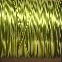 Bobine de 8m de fil de cuivre 0,9mm couleur vert chartreuse