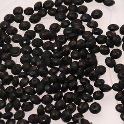 Perles en verre forme soucoupes Ø5mm couleur noir opaque (x 10)