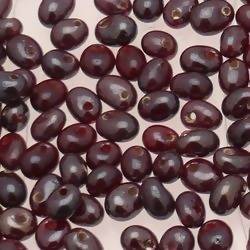 Perles en verre forme de petite goutte Ø5mm couleur rubis brillant (x 10)