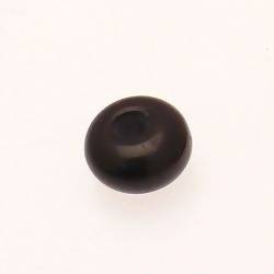 Perle résine forme donut 12x20mm couleur noir (x 1)