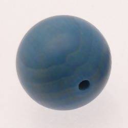 Perles en Bois rondes Ø30mm couleur Bleu (x 1)