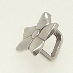 Accessoire en métal forme fleur pour bracelets en cuir (x 1)