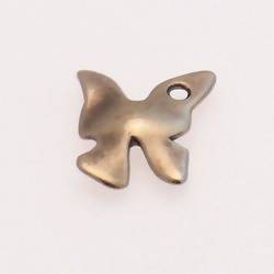 Perle métal pendentif papillon 20x20mm couleur vieil or (x 1)
