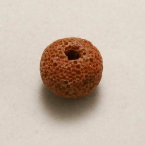 Perle de lave ronde Ø12mm couleur rose foncé (x 1)