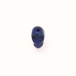 Perle résine forme crâne 11mm couleur bleu (x 1)