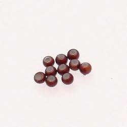 Perles magiques rondes Ø4mm couleur Marron Chocolat (x 10)