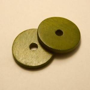 Disque diamètre 25mm couleur vert kaki (x 2)