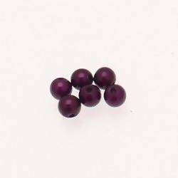 Perles magiques rondes Ø5mm couleur Prune (x 6)