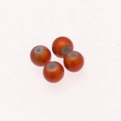 Perles magiques rondes Ø8mm couleur Orange (x 4)
