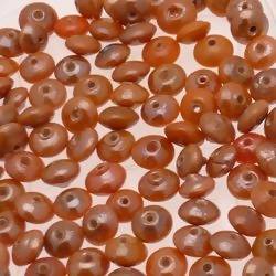 Perles en verre forme soucoupes Ø8mm couleur orange brillant (x 10)