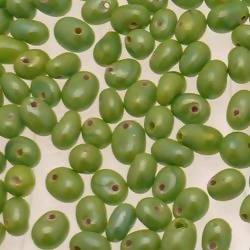 Perles en verre forme de petite goutte Ø5mm couleur vert pomme brillant (x 10)