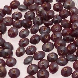 Perles en verre forme soucoupes Ø8mm couleur rubis brillant (x 10)