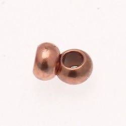 Perle en métal boule Ø9mm couleur cuivre (x 2)