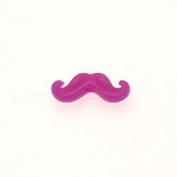 Perle résine forme moustache violet 08x20mm (x 1)