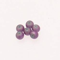 Perles magiques rondes Ø5mm couleur Rose Lilas (x 6)