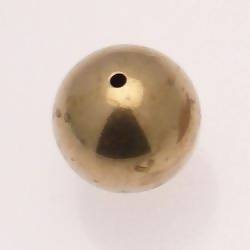 Perle métal Boule simple Ø22mm couleur vieil or (x 1)