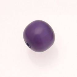 Perle ronde en résine Ø20mm couleur violet brillant (x 1)