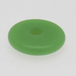 Perle en verre palet moyen 35mm couleur vert prairie opaque (x 1)