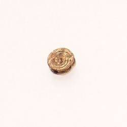 Perle en métal breloque forme rond à spirale Ø8mm couleur vieil Or (x 1)