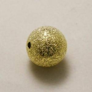 Perles en laiton strass paillette 10mm or (x 1)