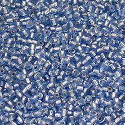 Perles de Rocaille 2mm couleur bleu marine transparent argent (x 20g)