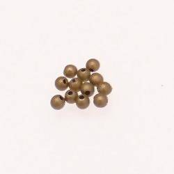 Perles magiques rondes Ø4mm couleur vieil or (x 10)