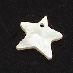 Perle en nacre forme étoile Ø12mm (x 1)