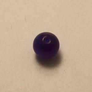 Perles en cristal AAA ronde oeil de chat 10mm couleur bleu foncé (x 1)
