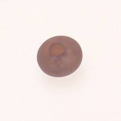 Perle résine forme donut 12x20mm couleur gris mat (x 1)
