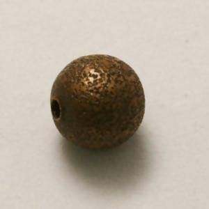 Perles en laiton strass paillette 8mm bronze (x 1)