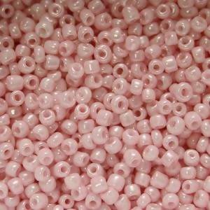Perles de Rocaille 2mm couleur rose pâle brillant (x 20g)