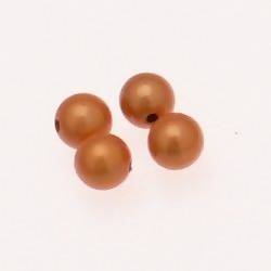 Perles magiques rondes Ø10mm couleur Abricot (x 4)