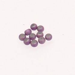 Perles magiques rondes Ø4mm couleur Rose Lilas (x 10)