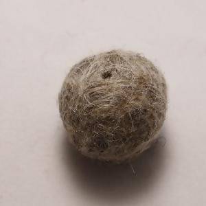 Perles en laine ronde Ø20mm couleur gris clair (x 1)