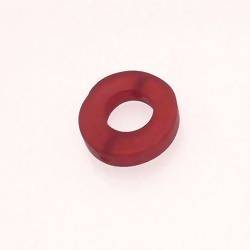 Perle en résine anneau rond Ø20mm couleur lie de vin mat (x 1)